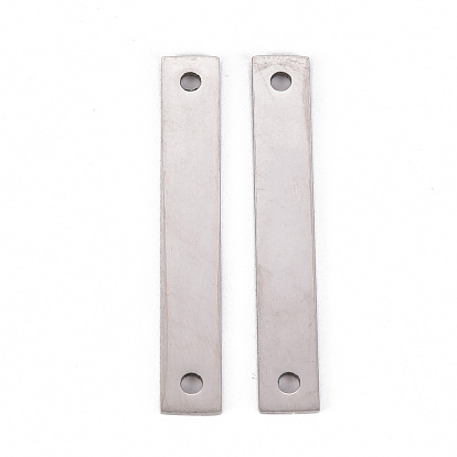 201 Stainless Steel Links Connectors, Laser Cut, Rectangle