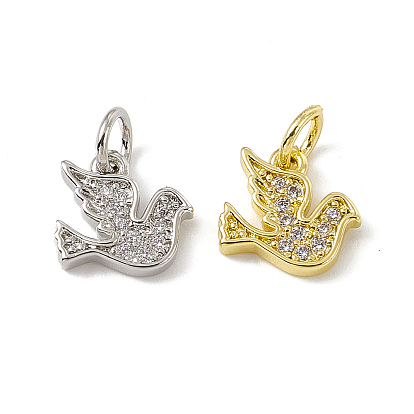 Латунные микро проложить кубического циркония прелести, с целью перехода в кольце, без кадмия и без свинца, очарование птицы