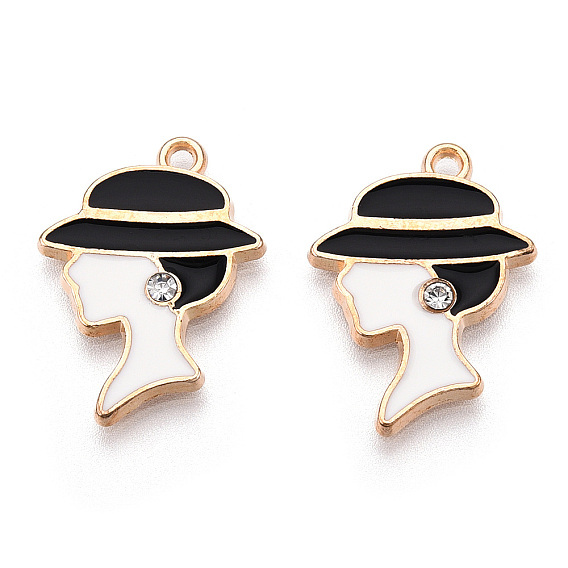 Сплав эмали горный хрусталь подвески, без кадмия и без свинца, золотой свет, женщина