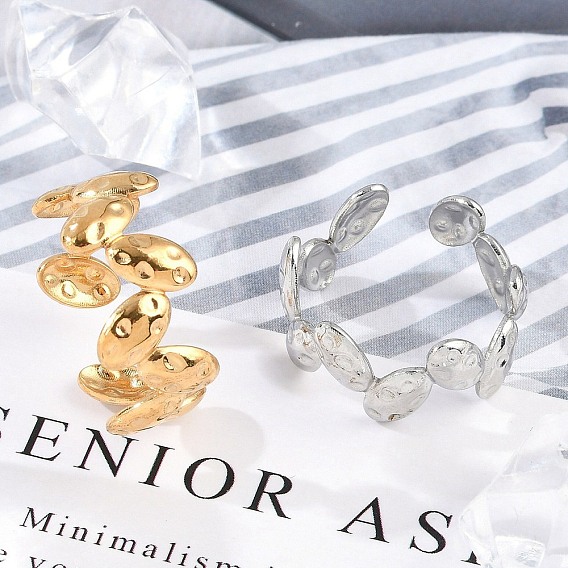 304 открытые манжеты из нержавеющей стали для женщин, овальные