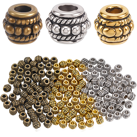180 шт. 3 стили тибетских бусин из сплава