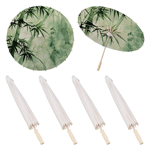 Зонт из бумаги своими руками, с деревянной ручкой, творческие детские принадлежности для ручной росписи