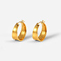 18K Gold Plated Stainless Steel Hoop Earrings - Minimalist, Sleek, Chic.