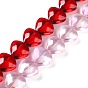 Baking Paint Glass Beads Strands, Heart