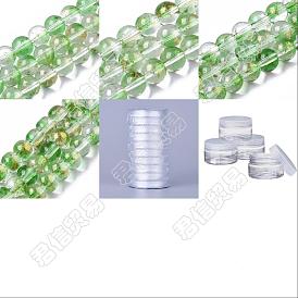 SUNNYCLUE DIY Stretch Bracelets Making Kits, Including Transparent Spray Painted Glass Beads and Strong Stretchy Beading Elastic Thread