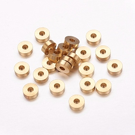 Brass Spacer Beads, Heishi Beads, Flat Round/Disc