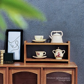 Деревянная витрина, аксессуары для кукольного домика с микро-ландшафтом, притворяясь опорными украшениями