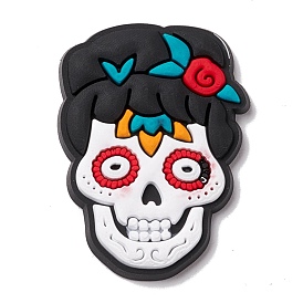 Halloween Theme PVC Cabochons, Skull