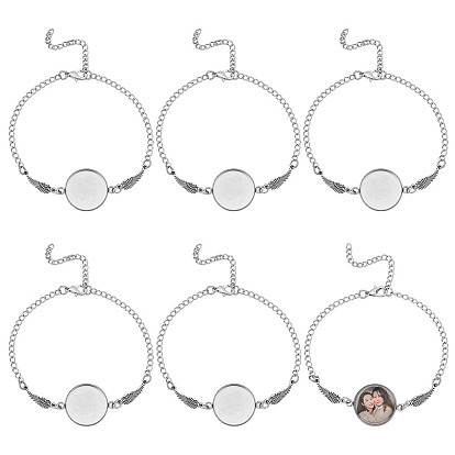 Сделай сам 304 наборы для изготовления цепей из нержавеющей стали, со стеклянными кабошонами и алюминиевой термотрансферной заготовкой