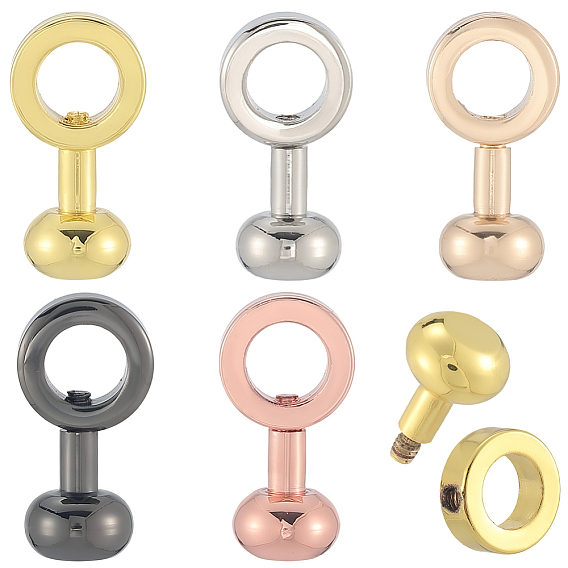 5 шт. 5 цвета латунные застежки, кольцо