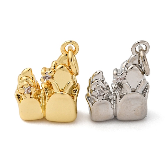 Латунные микро проложить кубического циркония подвески, прелести салата, с целью перехода в кольце, долговечный, без кадмия и без свинца, стойки покрытие