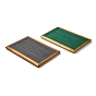 8-Slot Wood with Velvet Ring Display Tray Stands, Jewelry Organizer Holder for Finger Ring Storage, Rectangle