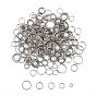 Iron Double Split Rings, Double Loops Jump Rings, Mixed Size, 4~10mm