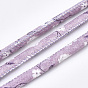 Printed PU Leather Cords, Flower Pattern