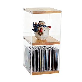 2-ярусные прозрачные акриловые витрины для хранения, деревянные многоярусные ящики для хранения фигурок героев боевиков, прямоугольные