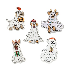 Colgantes de acrílico de navidad, perro fantasma
