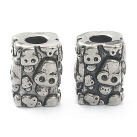 304 Stainless Steel Beads, Cuboid & Skull