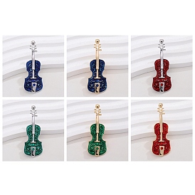 Musical Instruments Violin Enamel Pin, Alloy Brooch for Backpack Clothes