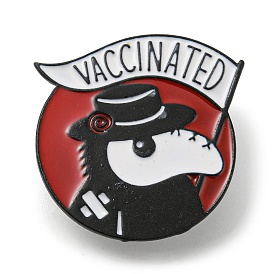 Plague Doctor Alloy Brooches, Bird Enamel Pins, for Backpack Clothes