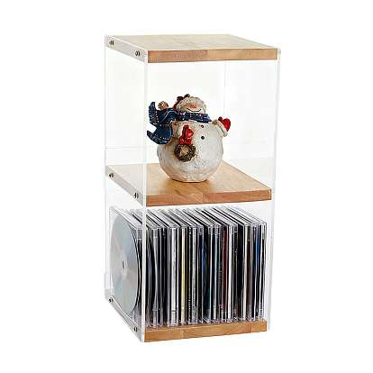 2-ярусные прозрачные акриловые витрины для хранения, деревянные многоярусные ящики для хранения фигурок героев боевиков, прямоугольные