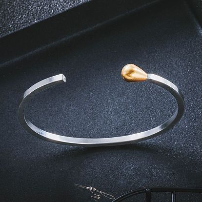 316L Surgical Stainless Steel Matchstick Shaped Cuff Bangles