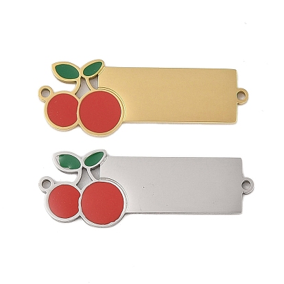 304 подвески-соединители из нержавеющей стали с красной эмалью, вишневые ссылки