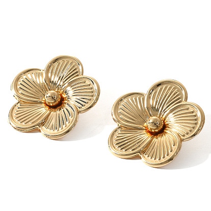 Серьги-гвоздики из железа в форме цветка