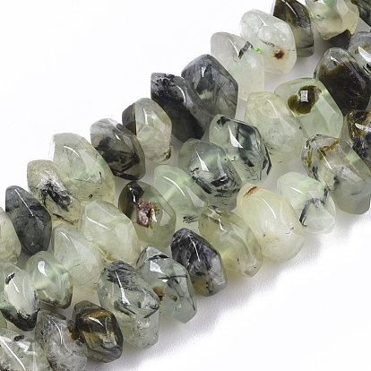 Perlas naturales prehnita hebras, pepitas, facetados