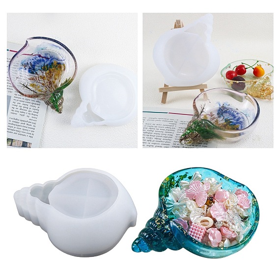 DIY Silicone Storage Molds, Resin Casting Molds, For UV Resin, Epoxy Resin Jewelry Making, Shell