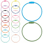 36Pcs 18 Color Spray Painted 201 Stainless Steel Wire Bangle Making, with Screw Clasp, Nice for DIY Jewelry Making