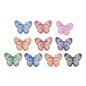 Printed Opaque Acrylic Beads, Butterfly