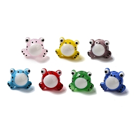 Бусы лэмпворк ручной работы, лягушка