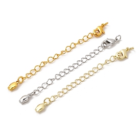 Латунный удлинитель цепи, с цветочной прелестью и омарами когтем застежками