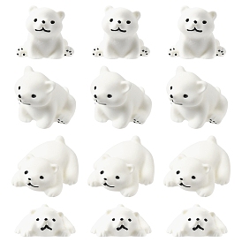 10 pcs cabochons en résine, ours
