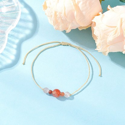 Плетеные браслеты из бусин из натурального сердолика и малайзийского нефрита для женщин, с бусинами "кошачий глаз"