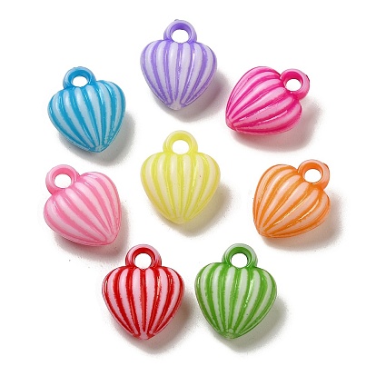 Opaque Acrylic Pendants, Craft Style, Heart
