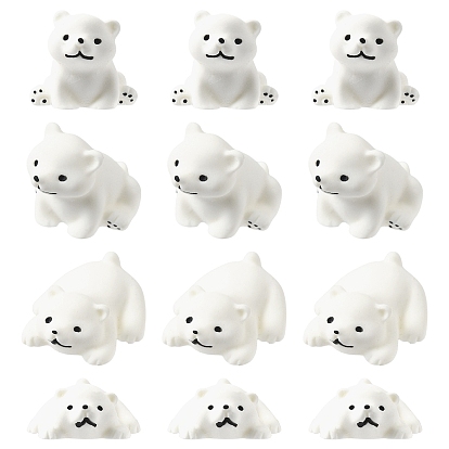 10 pcs cabochons en résine, ours