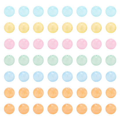 56шт 7 цвета натуральный селенит бусины, класс А, окрашенные, круглые