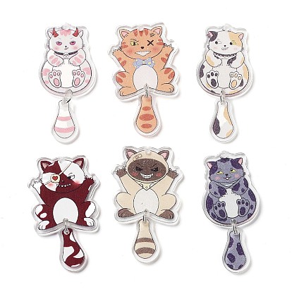 Акриловые подвески, кошка