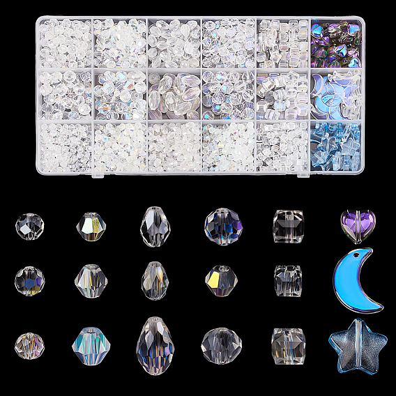 Набор ювелирных изделий diy, в том числе стеклянные бусины, акриловые подвески