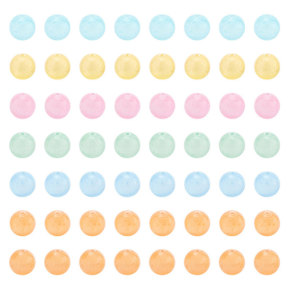 56шт 7 цвета натуральный селенит бусины, класс А, окрашенные, круглые