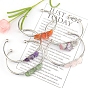 Bracelets de manchette en perles de pierres précieuses mélangées naturelles, bracelet en fil métallique