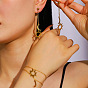 304 Stainless Steel Moon Sun Charm Bracelet Sets, 2-Strand Stackable Bracelets for Women