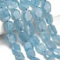 Естественно аквамарин окончил бисер пряди, прямоугольные, граненые