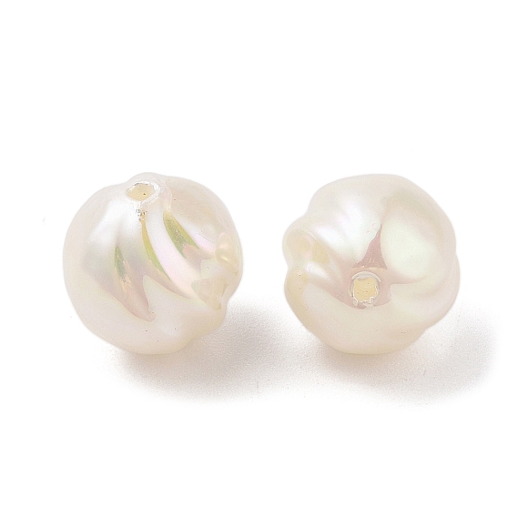 Покрытые УФ-пластиком бусины из АБС-пластика, с покрытием AB цвета, скрученный