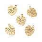 201 Stainless Steel Pendants, Tropical Leaf Charms, Monstera Leaf