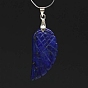 Gemstone Pendants, with Platinum Tone Brass Findings, Wing