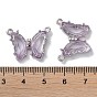 Alloy Resin Pendants, Lead Free & Cadmium Free, Butterfly Charms, Plum