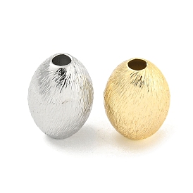 Brass Textured Beads, Oval