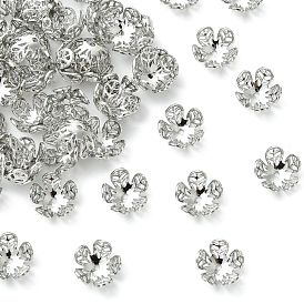 Shegrace Messing-Perlkappen, Cadmiumfrei und Nickel frei und Bleifrei, Blume